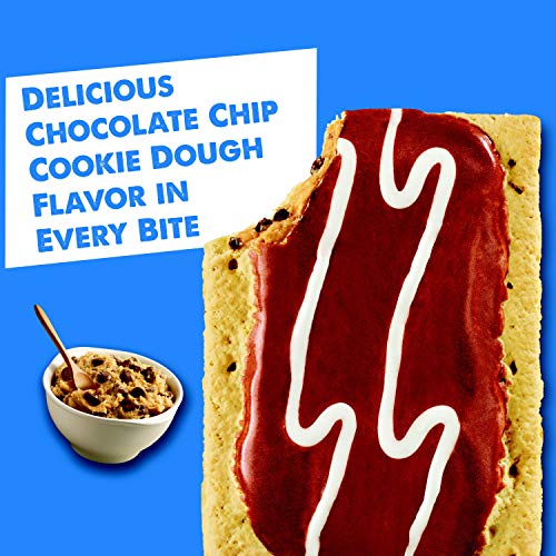 Pop-Tarts Toaster Pastries, Breakfast Foods, Baked in the USA, Frosted Chocolate Chip Cookie Dough, 13.5oz Box (8 Toaster Pastries)