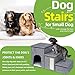 PJDDP Dog Stairs with Storage, Foldable Pet Ladder,Pet Storage Stepper,3 in 1 Non Slip Dog Ramp with Toy Storage Boxes,Detachable Portable Pet Stairs for High Bed Sofa & Window Perch