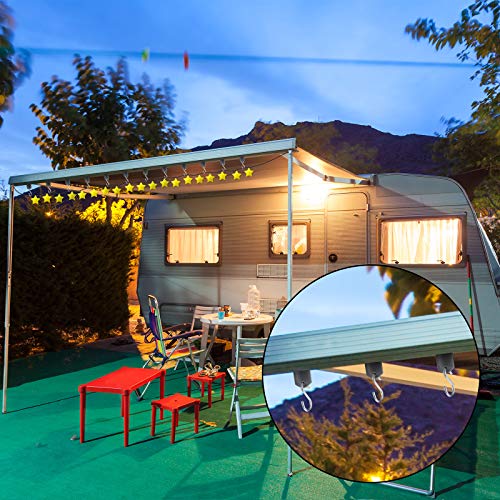 Bbto Rv Awning Light Clip Rv Party Light Holder Camper Awning Hook Light Accessory Plastic And Metal Light Hook Gray Camper Light Support Hanger For Camping Tent Indoor Outdoor Decor (14 Pieces) #TOP6