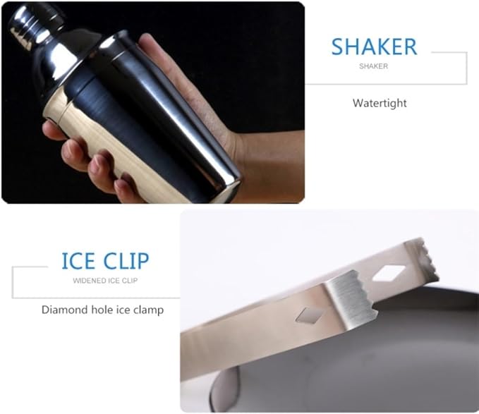 Kit de Bartender Boston 20 PCS con Coctelera de Acero Inoxidable 550ml miniatura 4