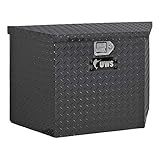 UWS EC20442 49-Inch Gloss Black Heavy-Wall Aluminum Trailer Tongue Tool Box, RigidCore Lid