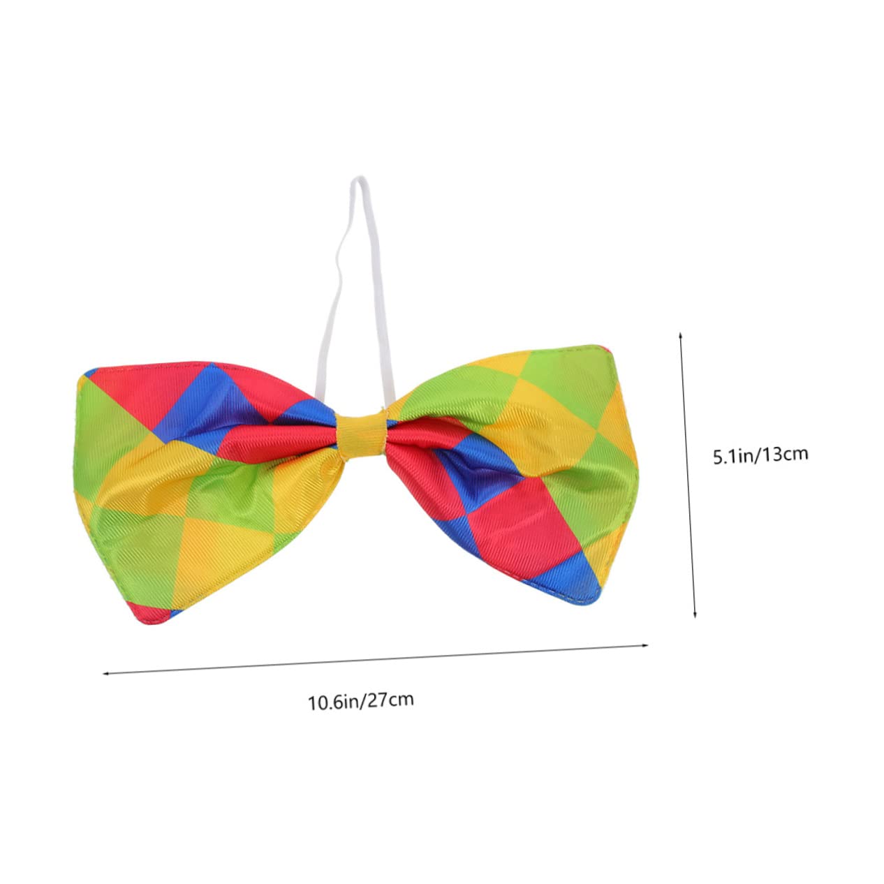 Holibanna 3pcs Clown Bow Ties for Halloween Masquerade Parties Fun Rainbow Design with Elastic Neck Fastening Costume Accessories for Birthdays Celebrations
