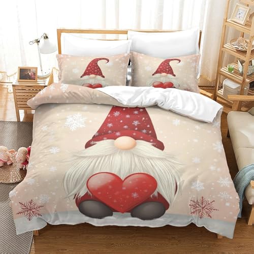 Parure de lit Noël 260x220 housse couette super king microfibre ado