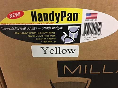 Handy Pan - Yellow - Large Capacity Heavy Duty Dust Pan | Made in USA! Great for Home, Shop, Garage, - Thumbnail 7