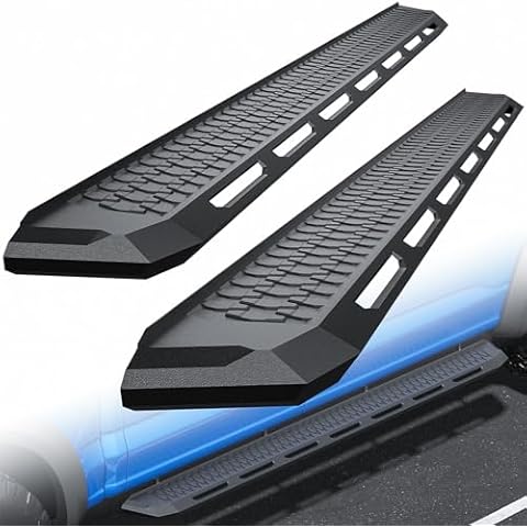 ONINE Landing Zone 7" Integral Stamped Running Boards Custom Fit 2019-2025 Chevy Silverado/GMC Sierra 1500 & 2020-2025 Chevy Silverado/GMC Sierra 2500HD 3500HD Crew Cab Side Steps Nerf Bars Cover