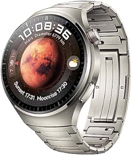HUAWEI Watch 4 Pro, Gehäuse aus Raumfahrt-klassifizierter Titaniumlegierung & sphärischem Saphirglas, Titaniumarmband, Gesundheitsschnellcheck mit 7 Parametern, eSIM Mobiltelefonie, deutsche Version