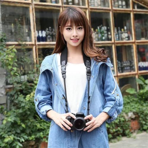 Mirrorless DSLR Camera Neck Strap with Quick Release for Canon R1 R100 R8 R50 Rebel T8i T7i 4000D 90D SL3 A7 V IV A1 II A6700 A7R VI V A7SIII II Z50II Z5II Zf Z30 Z6 Z7II Z50 D780 P1100 OM-5 Mark II by JJC - Image 4