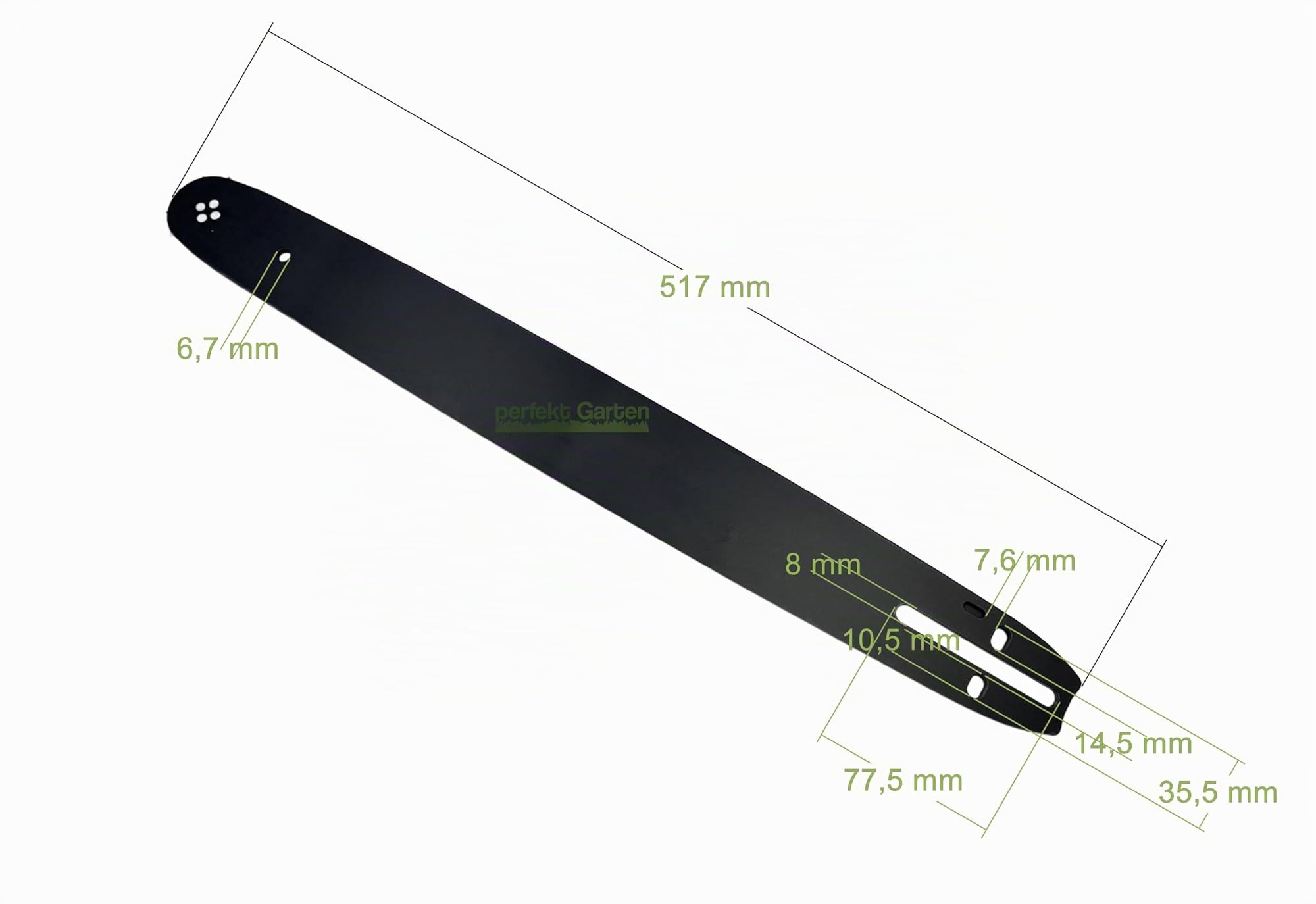 45 cm; 1,5 mm; barra de 72 TG + 4 cadenas compatibles con Husqvarna Makita Oleomac Solo