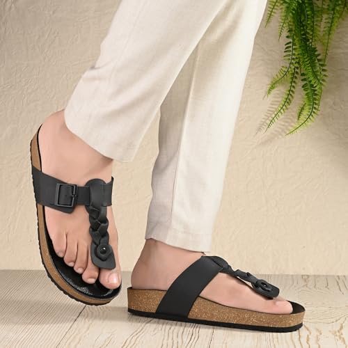 Image of Centrino Men's Berkin-Style Slip-On Sandals | Open Toe Design | Soft PU Footbed | Lightweight & Comfortable | Arch Support | On-Grip Sole | Casual Outdoor Wear (6867)