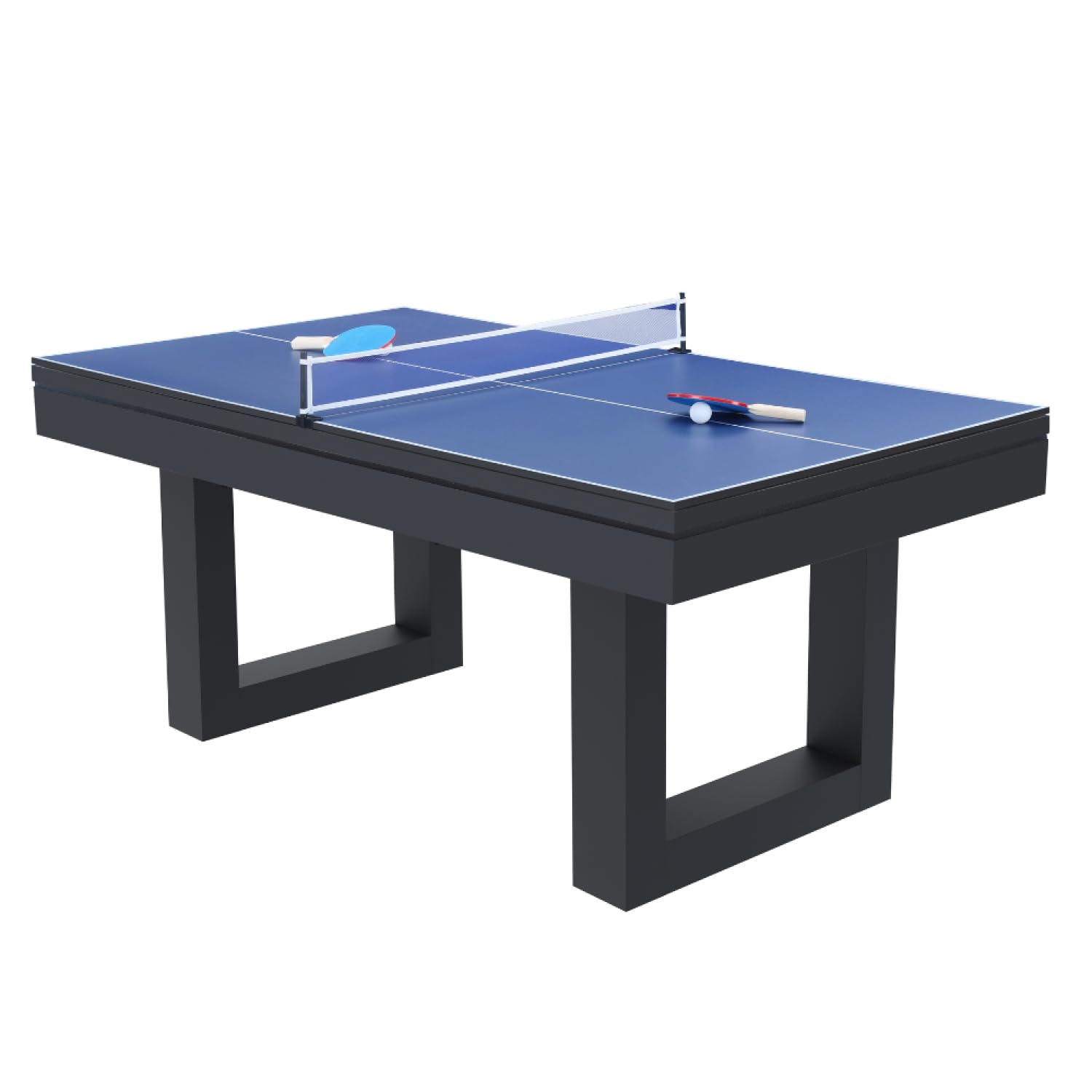 CONCEPT USINE | Table Multi-Jeux Billard et Ping-Pong Denver | Design Moderne Bois Noir | Table de Jeu ou Repas Salle à Manger | Matériaux de Qualité | en Famille ou Entre Amis | Accessoires Inclus