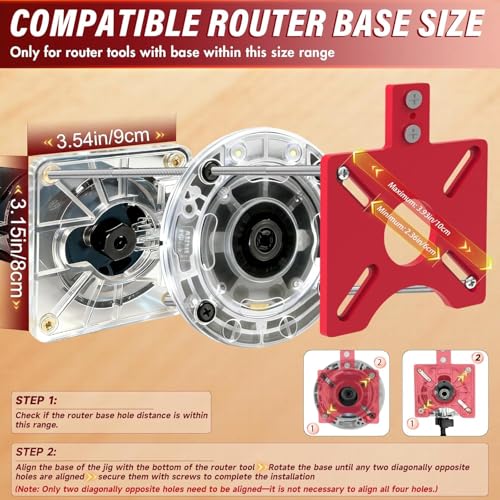 Image of New 4 in 1 Router Milling Groove Bracket, Aluminum Alloy Router Circle Cutting Jig, Multifunctional RouterGuide for Cutting Circles, Adjustable RouterJig Tool for Woodworking