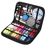 LALAFINA Kit de Costura Multifuncional con Herramientas y Accesorios para Coser Casa Bolsa Resistente con Cierre para Viajes y Reparaciones Diarias Color Aleatorio