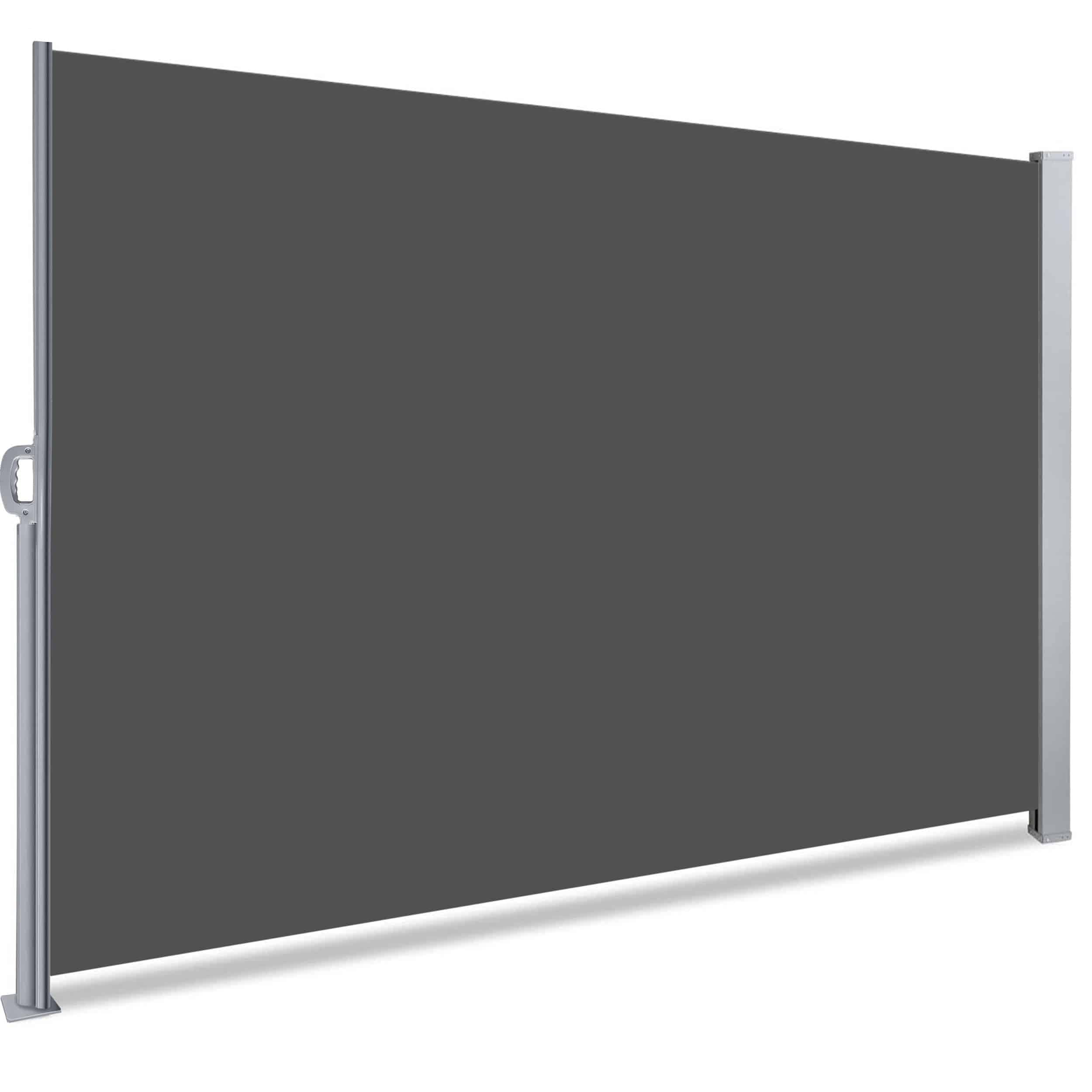 VOUNOT Toldo Lateral Retráctil, Protege la Privacidad, Protector Solar a Prueba de Viento, para Balcón, Jardin, Terraza, 140 x 300cm, Gris