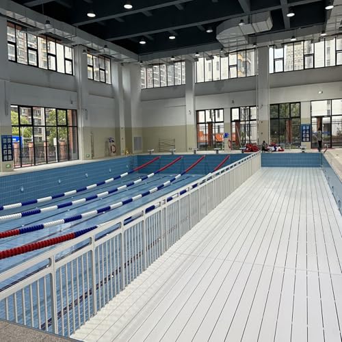 Waterparks/ Stadiums/ Resorts Swimming Pool Safety Barrier, Sturdy Underwater Guardrail Plate Panel for Partitions/Sections, 3 6 9 13 16 20 23 32 FT Long Splicable Pool Fence Railing(L 1m/3.3ft)