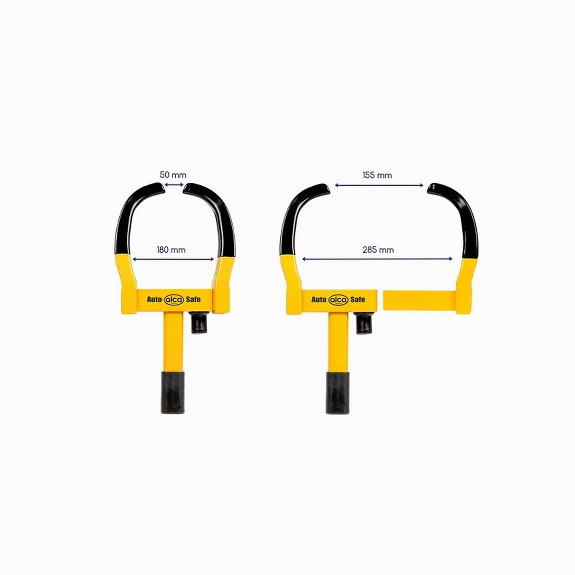 Sabot de roue extensible pour Ducato Crafter autocaravane camping-car robuste avec protection antivol 2 clés Alca Allemagne A306000 Jaune