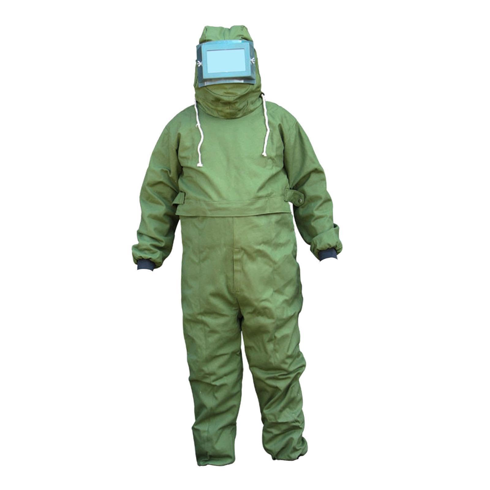 Ropa para arenado, traje con capucha para arenado, ligero, transpirable, cómodo, mono de trabajo con puños elásticos, traje para, cobertura total, cara transparente