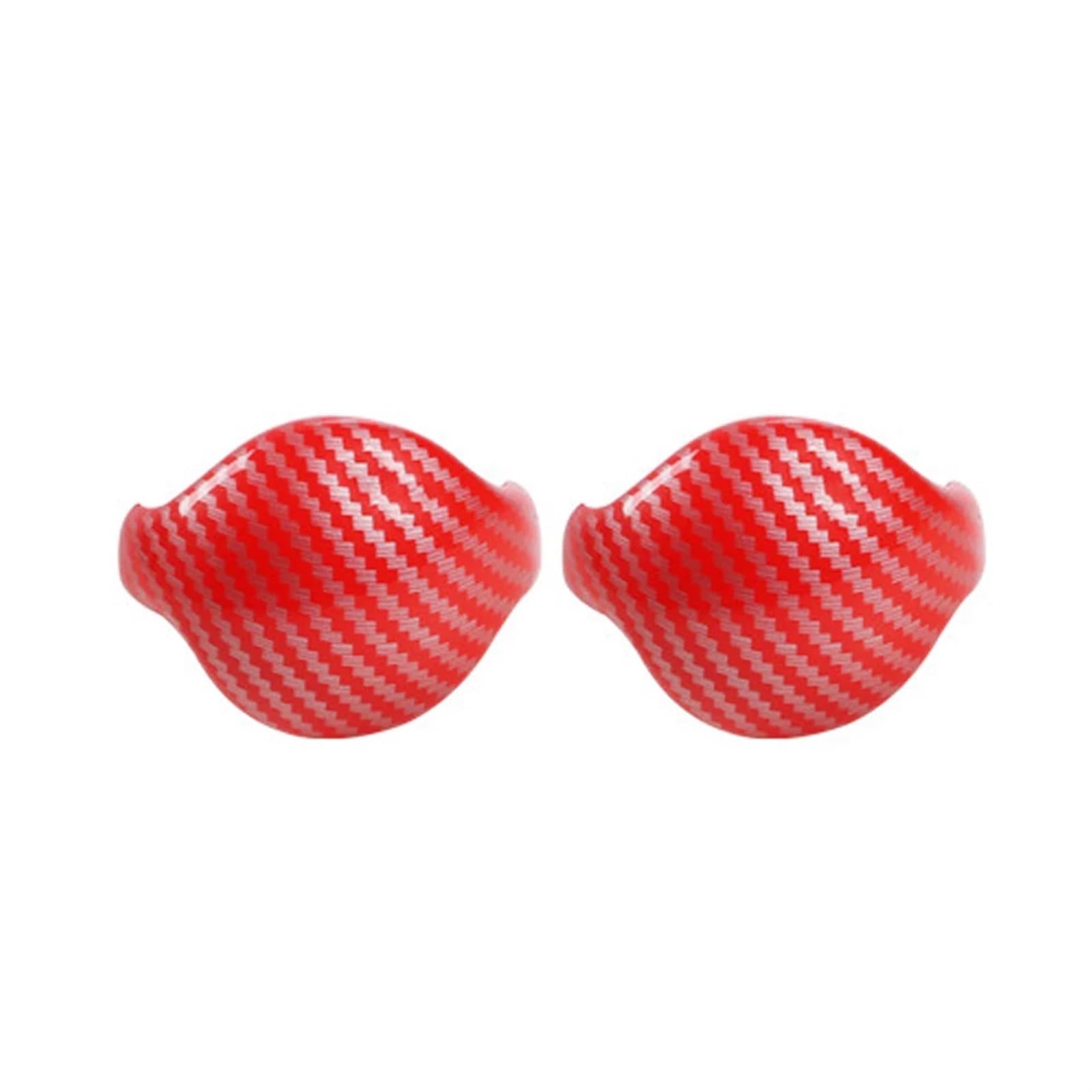 Lspbfkq Red Car Trim Interior 2Pcs For For Mustang 2015-2019 Carbon Fiber Car Interior Gear Shift Knob Trim Cover /Black(Red)