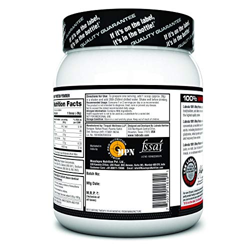 Image of Labrada Muscle Mass Gainer Powder(Gain Weight, Post-Workout, 52gm Protein, 250g Carbs,1g Creatine, 500mg L-Carnitine,For 3 Servings) - 2.2 lbs (1 kg) (Chocolate) & Whey Protein, Vanilla, 2.2 lbs