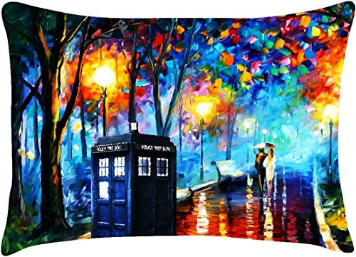 Throw pillowcase cover hot home dr who tardis box painting art pi…