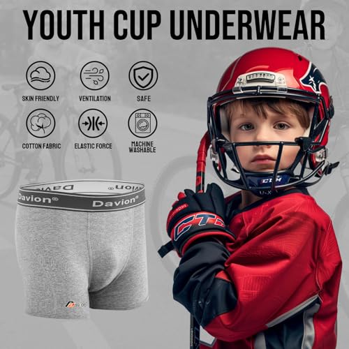 Davion Youth Boys Baseball Cup Underwear With Soft Protctive Athletic Cup for Baseball, Football Lacrosse2