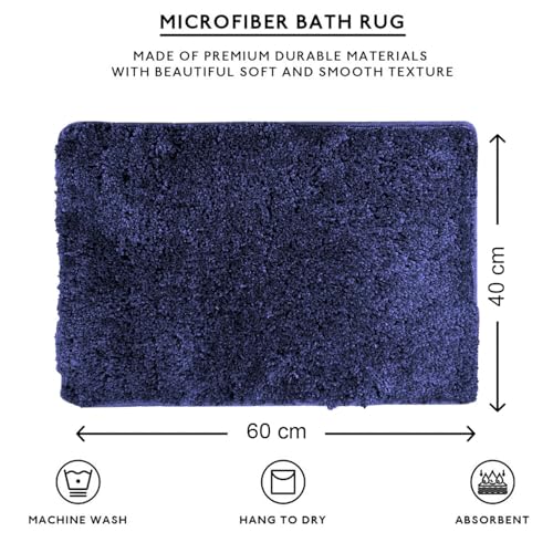 Image of Modern Geometric Area Rug, Shag Texture, Multi-Colour Pattern with Extra Softness and Smooth, Silky Feel, for Living Room Carpet, Etc.clr-(IVERY & Blue),1, Size 16X24 Inch 40x60cm