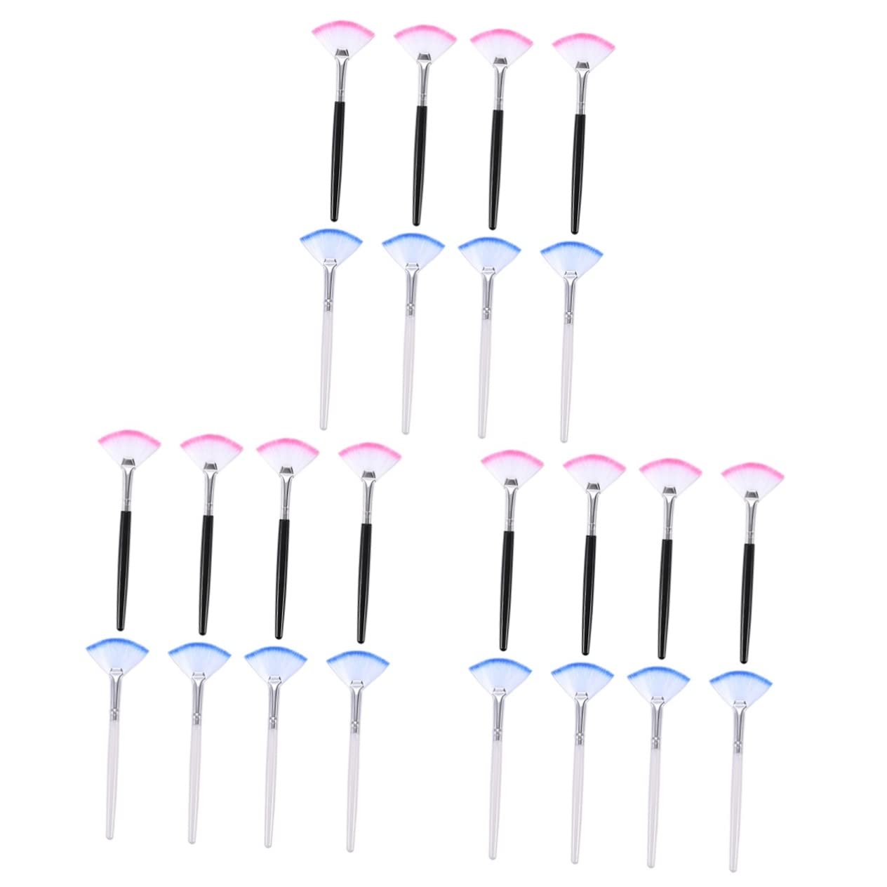 FRCOLOR 24stücke Lange Griff Kosmetik Pinselset Für Gesichtsmaske Weiche Fächerförmige Applikatoren Für Make-up Masken Für Präzise Anwendung Und Haut