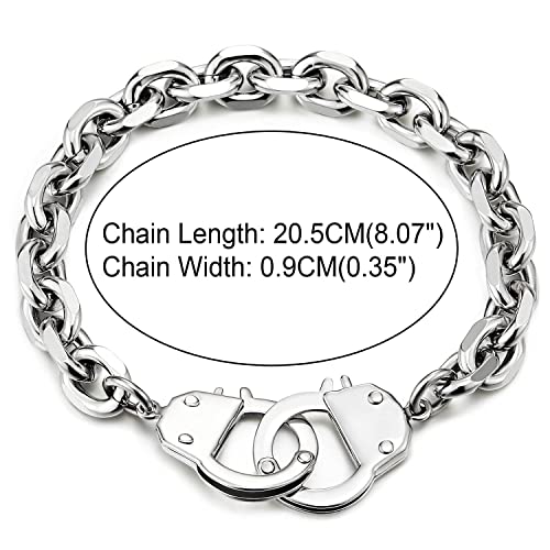 Pulsera de acero inoxidable para hombre y mujer pulsera eslabón pulsera pulida miniatura 4