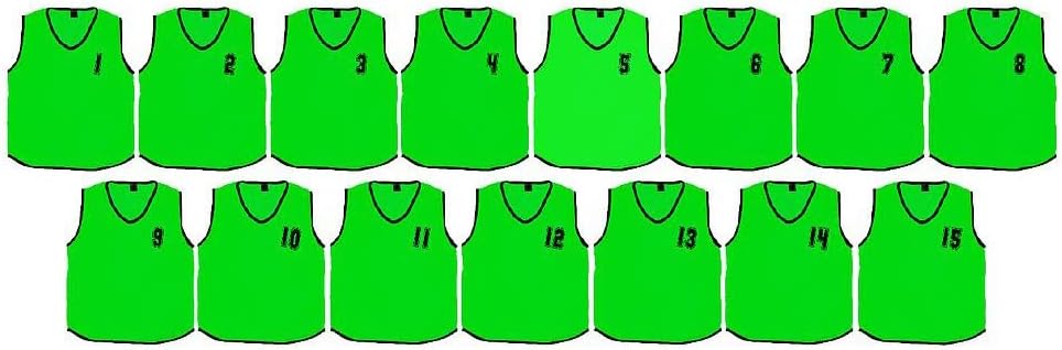 Precision (Pack of 15 Mesh Numbered 1-15 Training Bibs (Youths, Adult) : Sports & Outdoors