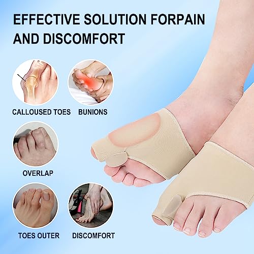 Image of Metatarsal Pads for Men & Women, Ball of Foot Pain Relief Cushions for Sesamoiditis, Metatarsalgia, Morton's Neuroma, 2 Pairs Bunion Corrector Gel Sleeves Cushions Pad for Relieve Feet Pain