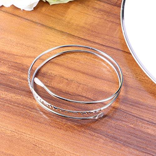 KESYOO Minimalista Simples Bobina Banda BraÃ§o Superior Manguito Braceletes para Mulheres Meninas Pu