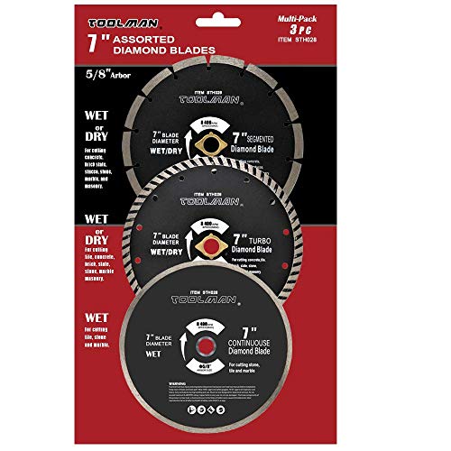 Toolman Premium Circular Saw Blade Universal Fit 7\" For Tile Marble Concrete STH028 - Thumbnail 7