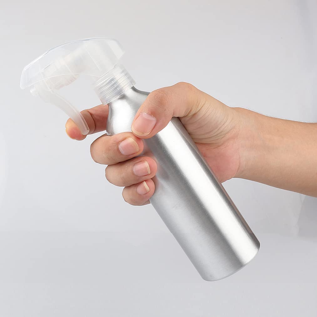 12 Stück 200 ml Leere Aluminium Sprühflasche mit Transparent Sprühkopf Feinen Nebel Wassersprüher Zerstäuber für Pflanzen Blumen Reinigung Garten Kosmetik Küche Reinigung Friseur, Trichter