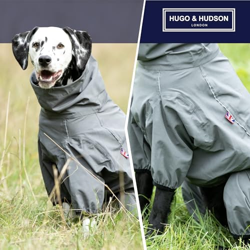 HUGO & HUDSON Dog Reflective Jacket Protective Overalls Outdoor Winter Windproof Coat, Grey, XS25 - Image 4