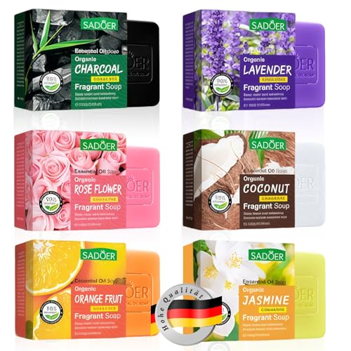 6 PCS Seifen-Set, Premium Soap Bar, Seifenstück für Gesicht und Körper, Entfernen dunkler Flecken, Tiefenreinigung für Gesicht und Körper