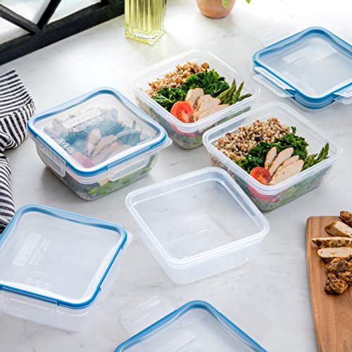 Snapware Total Solution Square Plastic Meal Prep Food Storage Set (10-Piece, BPA Free, Meal Prep, Leak-Proof, Microwave, Freezer and Dishwasher Safe) - Thumbnail 4