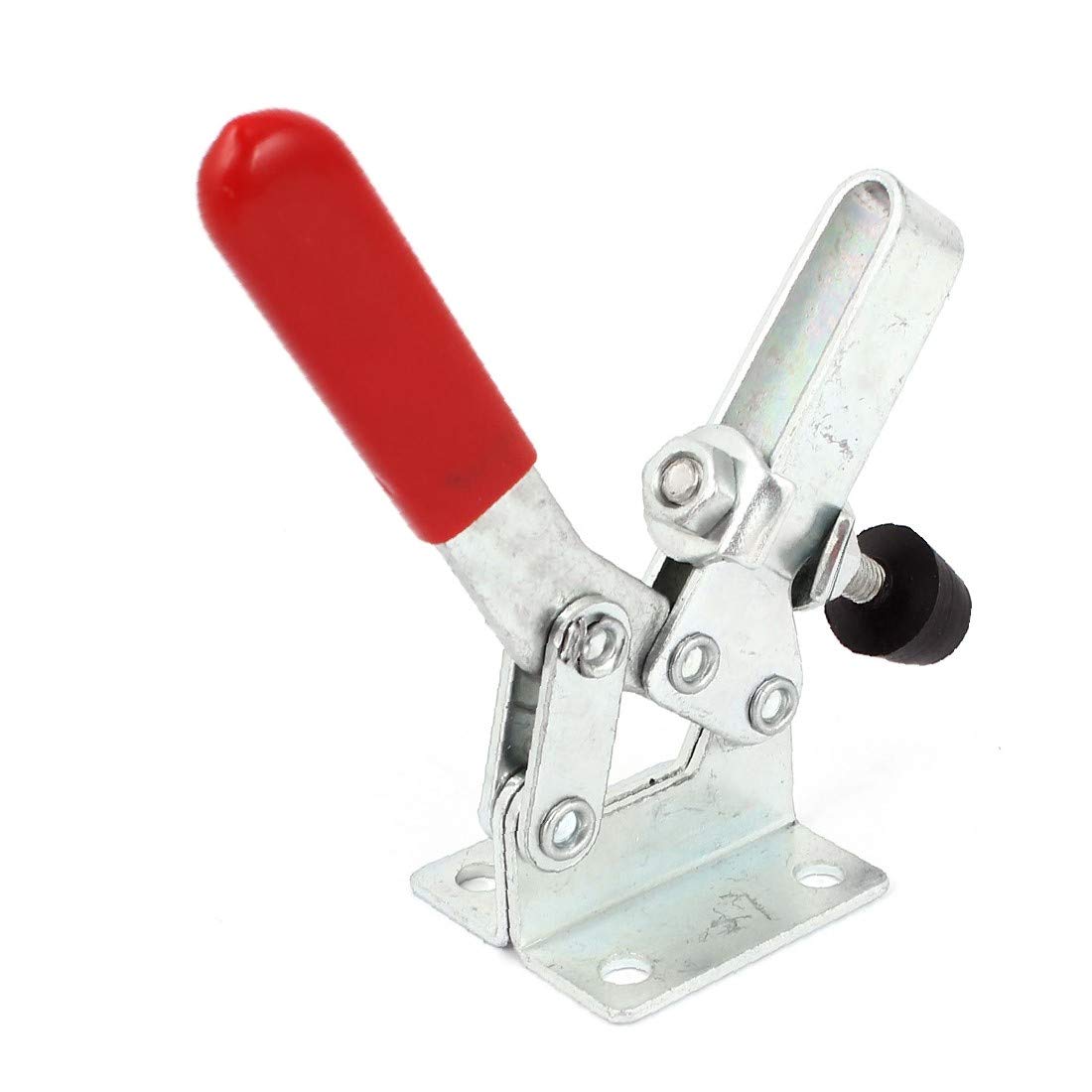 X-DREE 100Kg 220Lbs 201C Quick Holding U Shaped Bar Fangle Base Horizontal Toggle Clamp(100Kg 220Lbs 201C Quick Holding U en Forma de barra Fangle Base Horizontal Toggle Clamp