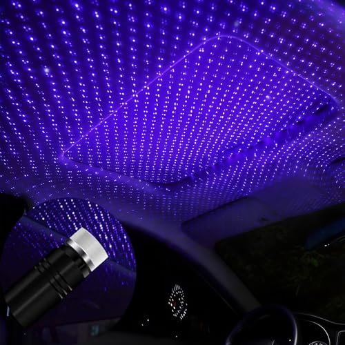 USB Star Projector Night Light, Adjustable Romantic Blue Interior Car