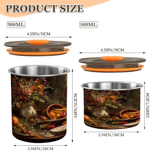 Envase de café hermético de acero inoxidable 500 ml miniatura 2