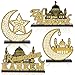 Wiooffen Ramadan & Eid Mubarak Party-Dekoration – 2 Banner Blau-gold, Je 180 X 110 Cm | Für Innen & Außen, Mit Aufhängeschnur