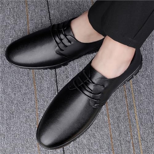 Prom Ready Men's Oxford Shoes Lace-up Leather Cap Toe Tuxedo Dress2