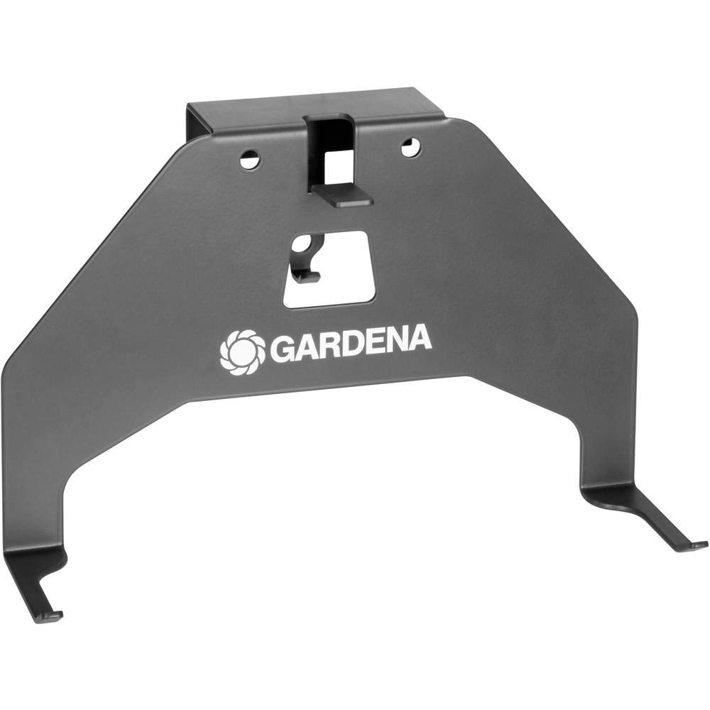 Gardena Wandhalterung: Wandmontageset für Sileno city und smart Sileno city, sichere und platzsparende Überwinterungsmöglichkeit aus Metall, Platz für Mähroboter und Ladestation (4045-20), Dunkelgrau