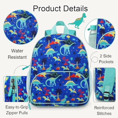 Image of Toddler Backpack Boys Girls 3-6: Dinosaur Backpack for Preschool Kindergarten, Kids Travel Overnight Bag
