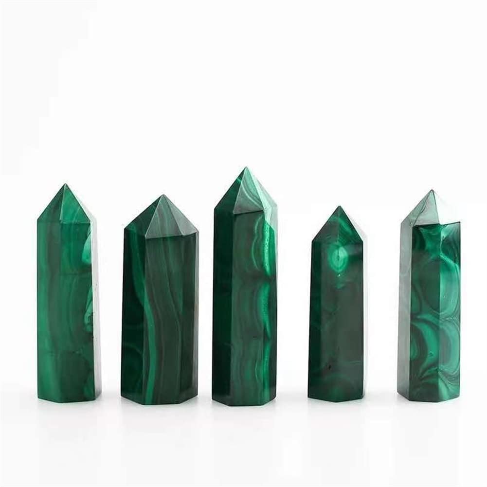 1 Stück 60 mm–70 mm, natürlich, poliert, handgeschnitzt, grüner Malachit, Spitzensteine, Turm for Kristalldekoration, wunderschöner Kristall ERTEYIN