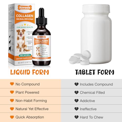 Kollagen Hund, Collagen for Dogs, Flüssiges Kollagen für Hunde, Fördert die Gelenkgesundheit und Beweglichkeit, lindert Hautallergien und Juckreiz,Unterstützt die Gesundheit von Gelenken,Haut und Fell
