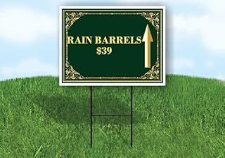 Rain Barrels $39 St. Patrick'S Day Irish Clover Fancy Gold Up Arrows Single Sided 18x24 in. Yard Road Sign w/Stand
