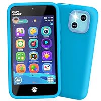 MOMILLA Kids Toys Smart Phone, Dual Camera with Stickers, 3.97\" Touchscreen, 200+ Educational Puzzle Games, Learning Toys with Parental Control for Ages 3-8, Birthday Gift