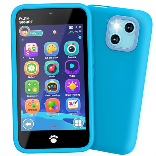 MOMILLA Kids Smart Phone, Dual Camera with Stickers, 3.97" Touchscreen Toddler Phone for Boys Girls, 200+ Educational Games Learning Toys for Kids Ages 3-12, No SIM Birthday Gift by MOMILLA - Used condition - US$35.92