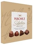 HACHEZ Sélection Hell & Zart 125g – 12 edle Confiserie Pralinés mit cremigen Füllungen, feine Milchschokoladen Pralinen aus Edelkakao, Premium Geschenkbox zum Genießen & Verschenken