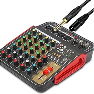 Dj Mixer Draagbare Audio Mixer Dj-console Met Dsp Effect Sound Card, Bluetooth, Usb Audio Mixer Voor Pc Party Studio Recording