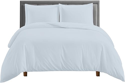 Miniatura 19 de Kotton Culture Juego de funda de edredón de 3 piezas, 100% algodón egipcio, 1200 hilos, funda de edredón suave con cremallera y lazos